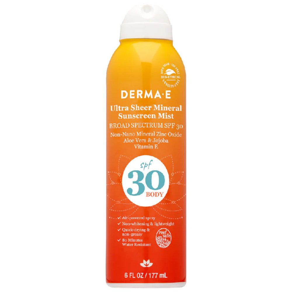 Derma E's Magic Ultra Sheer Mineral Body Sunscreen Mist SPF 30 - 6 oz