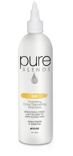 Pure Blends Sun Color Depositing Shampoo - 8.5 oz: Transform Your Blonde Hair Now!
