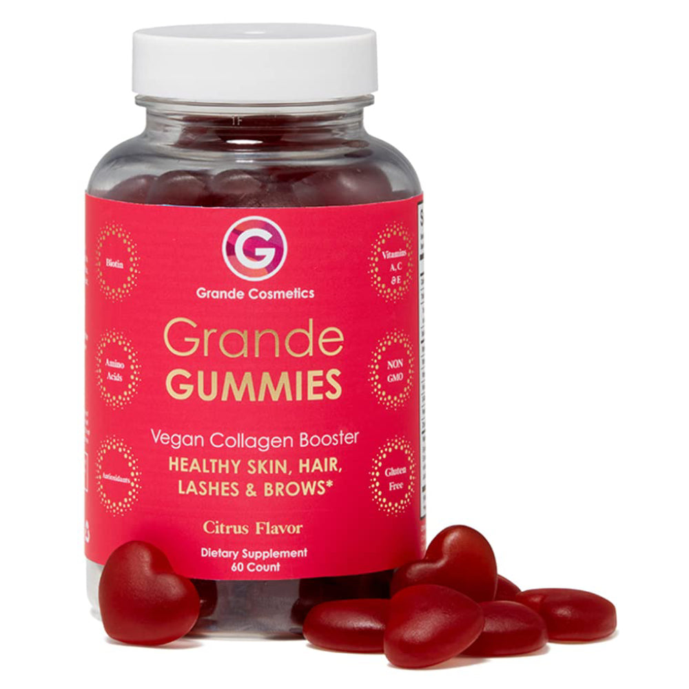 Grande Citrus-Flavored Vegan Collagen Hair Gummies - 60 Count