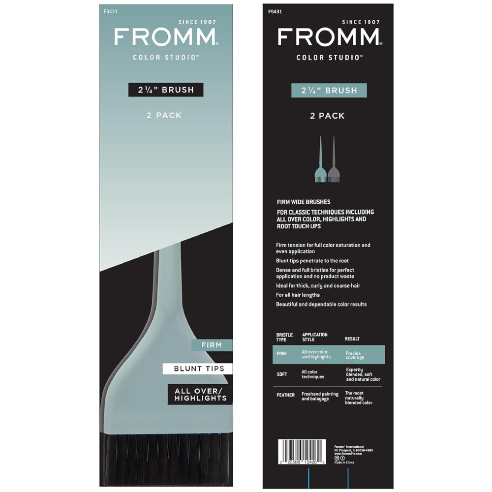 Fromm 2.25-Inch Firm Color Brush 2-Pack: Transform Your Hair Color!