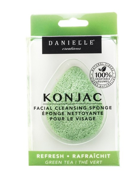 Danielle Green Tea Konjac Facial Cleansing Sponge - Refresh Your Skin!