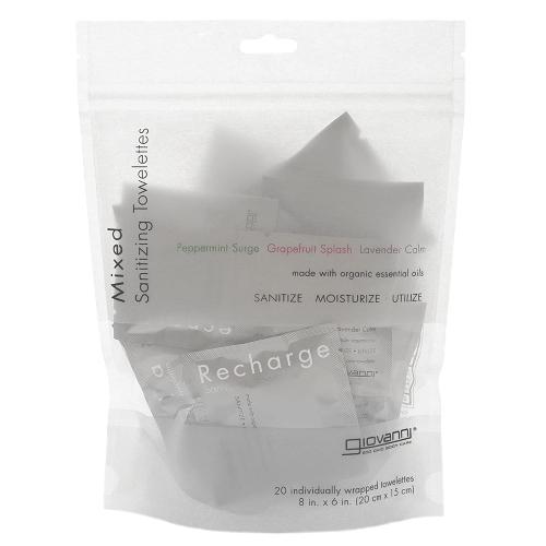 Giovanni Refreshing Hand Sanitizing Wipes - 20 Count Pack