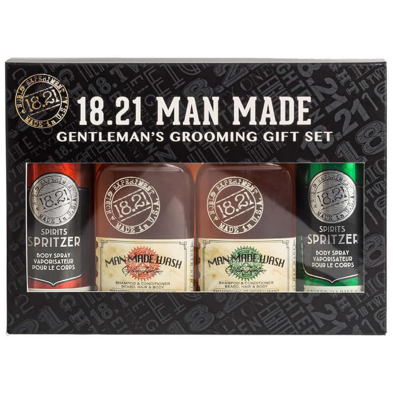 18.21 Man Made Sweet Tobacco & Spiced Vanilla Wash and Spritzer Gift Kit