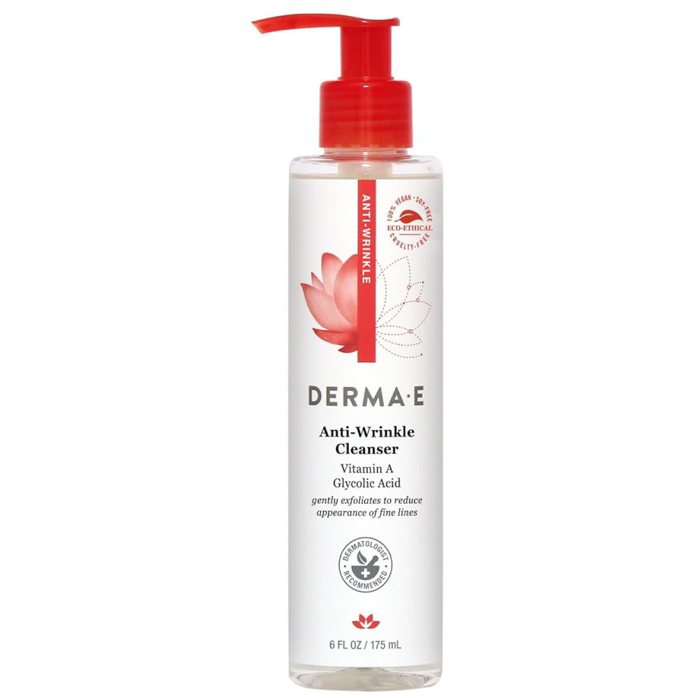Derma E Anti - Wrinkle Vitamin A Glycolic Cleanser: Your Ticket to Youthful Skin, 6 oz