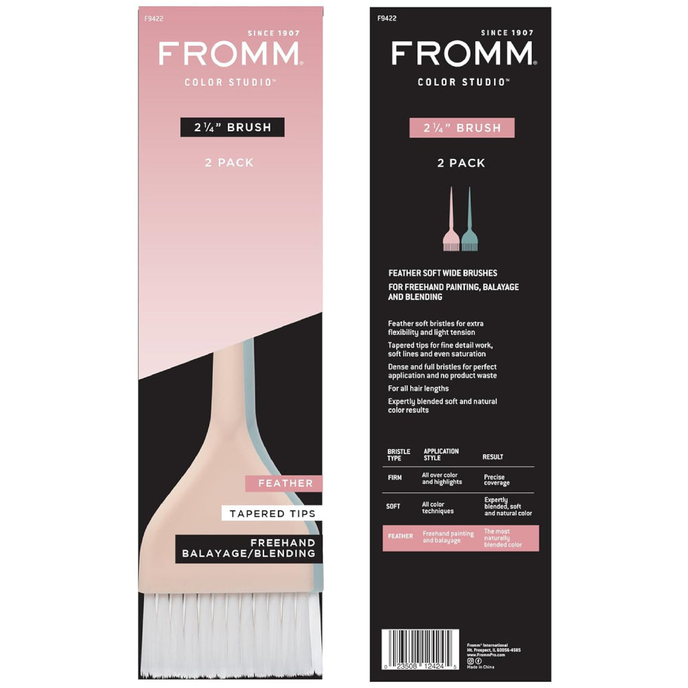 Fromm 2.25-Inch Feather Color Brushes - 2-Pack Bundle