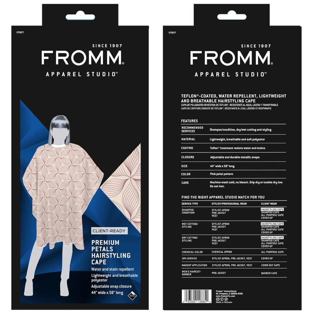Fromm Petals Hair Styling Cape - A Must - Have for Stylists!